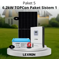 6.2kW JEL AKÜLÜ SOLAR PAKET SİSTEM 1 (PAKET 5)
